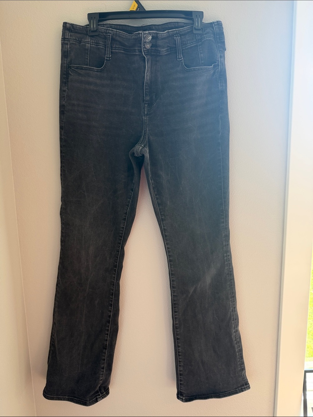 American Eagle Outfitters Black Washed Bootcut Jeans